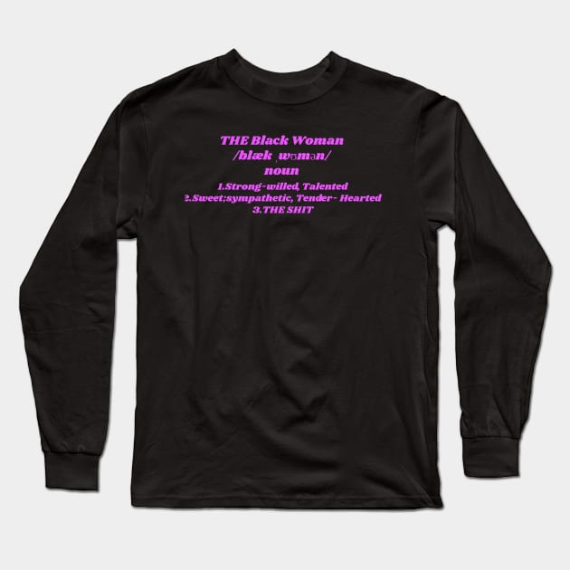 The Black woman line Long Sleeve T-Shirt by Blackpositivity